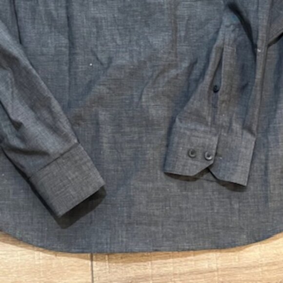 NEW Apt 9 Gray Dress Shirt Mens Size Medium Slim Fit No Iron Button Up NWT - Picture 11 of 14